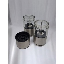 Paslanmaz Çelik 2 Si 1 Arada Tuz & Karabiber Öğütücü Değirmen