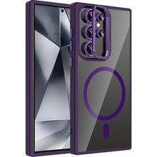 Lowell Home Ieg  Samsung Galaxy S23 Ultra Remim Lensli Magsafe Standlı Kapak - Derin Mor LWLRSHM-76W5