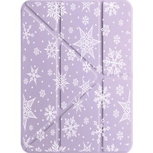 Nurdic Huawei Honor Pad X9 11.5' Kılıf Uyku Modlu Kalem Bölmeli Desenli Kar Taneleri