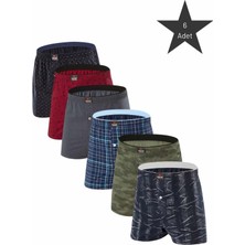 Erdem Erkek Pamuklu 6'lı Paket Asorti Boxer 1400