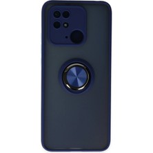 Lowell Home Ieg  Xiaomi Redmi 10C Kılıf Montreal Yüzüklü Silikon Kapak - Lacivert LWLRSHM-76W5