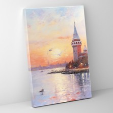 Popcas  Galata Kulesi Kanvas Tablo - Galata Kulesi Duvar Dekorasyonu Izlenimci Resim