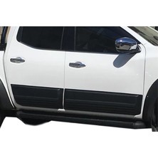 Aftermarket Nissan Navara 2014-2021 Navara Yazılı Kapı Koruma Seti Mat Siyah 4 Parça