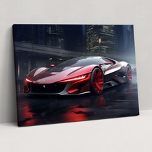 Popcas  Ferrari Duvar Sanatı - Gelecekten Görüntüler - Kanvas Tablo Ferrari Gelecekten Görüntüler