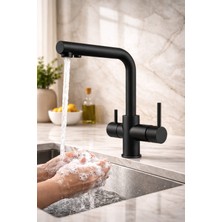 Fulcie Prime Pro Rocciarmatur Üç Yollu Arıtmalı Premium Mutfak Eviye Bataryası Musluğu
