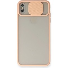Lowell Home Ieg  iPhone Xs Max Kılıf Palm Buzlu Kamera Sürgülü Silikon - Pembe LWLRSHM-76W5