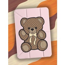 Nurdic Galaxy Tab S6 Lite P610 P620 Kılıf Uyku Modlu Kalem Bölmeli Desenli Lv-Teddy