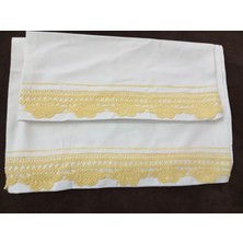 Mor Tırtıl El Işi Dantel Işlemeli Tek Kişilik Çarşaf Yastık Kılıfı Takımı Çeyizlik Hediyelik