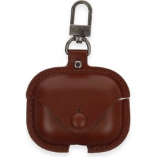 Lowell Home Ieg  Airpods 3 (3.nesil) Çanta Deri Kılıf - Kahverengi LWLRSHM-76W5
