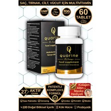 Dr. Sammy's Quarine Saç, Tırnak, Cilt ve Vücut Vitamini (60 Tablet) Dökülme ve Yıpranma Karşıtı Keratin, Biotin, Bitkisel Kök Hücre Extratları,Ginseng ve Multivitamin İçeren Diyet Takviyesi