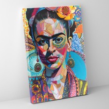 Popcas  Frida Kahlo Tarzı Kanvas Tablo - Duvar Dekorasyonu Ev Dekorasyonu