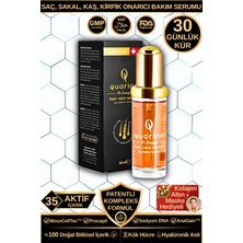 Dr. Sammy's Quarine Onarıcı Premium Saç Serumu (1 Aylık) Dökülmelere Karşı Bitkisel Kök Hücre Ekstratları, Vitamin ve Mineral Içeren %100 Saf ve Doğal Saç, Sakal, Kaş, Kirpik için Serum