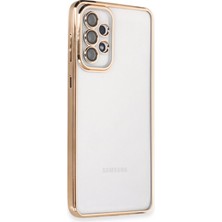 Lowell Home Ieg  Samsung Galaxy A73 5g Kılıf Razer Lensli Silikon - Gold LWLRSHM-76W5