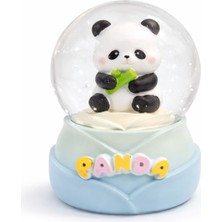 Zeflazerhediyelik Kişiye Özel Panda Figürlü Kar Küresi – Sevimli Dekoratif Hediyelik (Orta Boy)