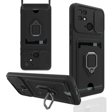 Lowell Home Ieg  Xiaomi Redmi 10C Kılıf Zuma Kartvizitli Yüzüklü Silikon - Siyah LWLRSHM-76W5