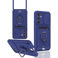 Lowell Home Ieg  Samsung Galaxy A05S Kılıf Zuma Kartvizitli Yüzüklü Silikon - Lacivert LWLRSHM-76W5