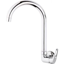 Fulcie Armatür Baston Borulu Duvardan Tek Su Çıkışlı Aç Kapa Banyo ve Mutfak Bataryası