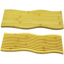 Lowell Home Ieg Dalgalı Çift Taraf Tasarımlı Ahşap Sunum Tepsisi  LWLHMRS-İEG4256