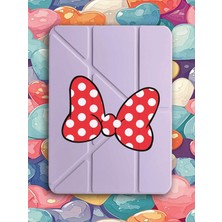 Nurdic Ipad Air 10.9 2022 (5.nesil) M1 Çipli Kılıf Uyku Modlu Kalem Bölmeli Desenli Minnieacc