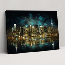 Popcas  Modern Amerikan Ekspresi Kanvas Tablo Amerikan Doları Duvar Sanatı