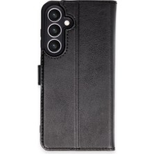 Nuveden Ieg™  Samsung Galaxy S24 Fe Kılıf Trend S Plus Kapaklı Kılıf - Siyah NVDN-CEPAKS34