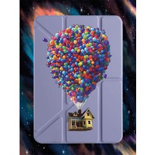 Nurdic iPad Mini 7 2024 8.3" Kılıf Uyku Modlu Kalem Bölmeli Desenli Uçurtma Ev