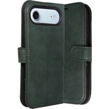 Lowell Home Ieg  Apple iPhone 17 Air Trend S Plus Kapaklı Kılıf - Yeşil LWLRSHM-76W5