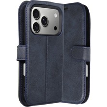 Lowell Home Ieg  Apple iPhone 17 Pro Trend S Plus Kapaklı Kılıf - Lacivert LWLRSHM-76W5