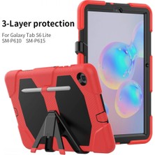 Lowell Home Ieg  Samsung Galaxy P610 Tab S6 Lite 10.4 Kılıf Griffin Tablet Kapak - Kırmızı LWLRSHM-76W5
