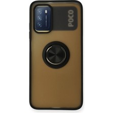 Lowell Home Ieg  Xiaomi Redmi 9t Kılıf Montreal Yüzüklü Silikon Kapak - Siyah LWLRSHM-76W5