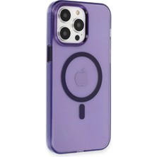 Lowell Home Ieg  iPhone 14 Pro Kılıf Tron Şeffaf Magsafe Kapak - Derin Mor LWLRSHM-76W5