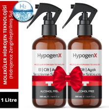 Hypogenx El | Cilt | Ayak Temizleme Solüsyonu - 1 Litre (Hipokloröz Asit Bazlı,alkolsüz)
