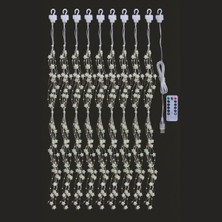 By Nevser Saçaklı 3*3 Metre Yıldız Boncuklu Dekor LED USB Ev, Oda ve Organizasyon Dekoru Hakkında Ürün Açıklaması