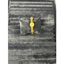 Stainless Steel Osmanlı Motifli Plaka Detaylı Gold Bileklik