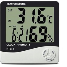 Lowell Home Ieg Bebek Odası Masaüstü Dijital Termometre Nem Ölçer Higrometre Saat (4887) LWLRSHM-324FTY4