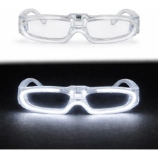 Lowell Home Beyaz LED Işıklı Parti Gözlüğü 3 Modlu – Glow &amp; Gece Eğlence Gözlüğü
