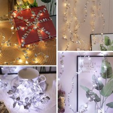 By Nevser 3 Metre Yaldızlı Gümüş LED Işık – Dekoratif Ortam ve Yılbaşı Aydınlatması
