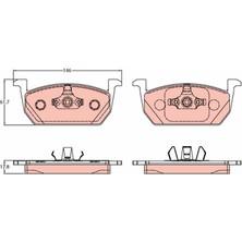 Trw GDB2159 Disk Fren Balatası Ön Seat: Leon 5f1 201209--LEON Sc 5f5 201301--LEON St 5f8 201308- 5Q0698151E