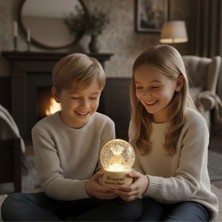 By Nevser Pilli Işıklı Müzikli Kar Küresi–sevimli Ayıcık Figürlü Eğlenceli Masaüstü Biblo, LED Aydınlatmalı Dekoratif Hediyelik Kar Küresi