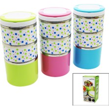 Lowell Home Ieg Çiçekli 3lü Sefer Tası - Saklama Kabı Renkli 1.26LT (4887) LWLRSHM-324FTY4