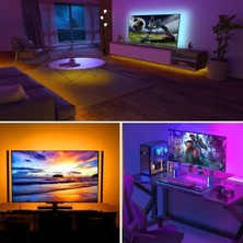 By Nevser 2 Metre Kumandalı USB LED Şerit Işık – Renk Ayarlı Dekoratif Ortam ve Ambiyans Aydınlatması