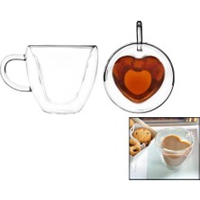 Lowell Home Ieg 120 ml Kalpli Çift Cidarlı - Sadetermisil - Isıya Dayanıklıkulplu Cam Bardak Borosilikat