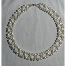 Ravinity Altıgen Model Krem Incili Kolye