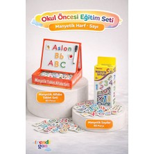 Denapcal Trendigon Okul Öncesi Öğrenme Seti – Alfabe ve Sayılar, Mıknatıslı Eğitici Oyuncak
