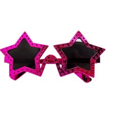 Lowell Home Fuşya Renk Yıldız Şekil Parti Gözlüğü Retro