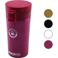 Lowell Home Ieg Çelik=18-8 Metal Termos Kupa Bardak 300ML Filtreli Kulpsuz Bas-Aç Kilitli Kapak (4887) L