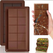 Lowell Home Ieg Meşhur Dubai Çikolatası Kalıbı Silikon - Büyük Tablet Çikolata Mum Kek Kalıbı Pasta Ka