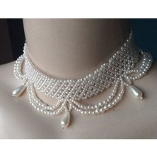 Ravinity El Emeği Özel Tasarım Choker Inci Kolye