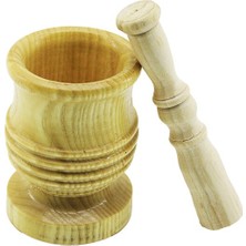 Lowell Home Ieg Büyük Boy  Lüx Ahşap Havan Sarımsak Dövecek Ç: 8.3cm--D: 7cm--Y: 12CM Fileli Ambalaj (48