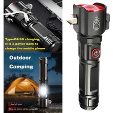 Lowell Home Ieg Şarjlı El Feneri  Yüksek Güçlü LED Işık USB ile Şarj Escape Rescue (4887) LWLRSHM-324FT